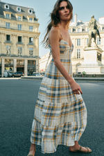 ДЛИННОЕ ПЛАТЬЕ В КЛЕТКУ — ZARA