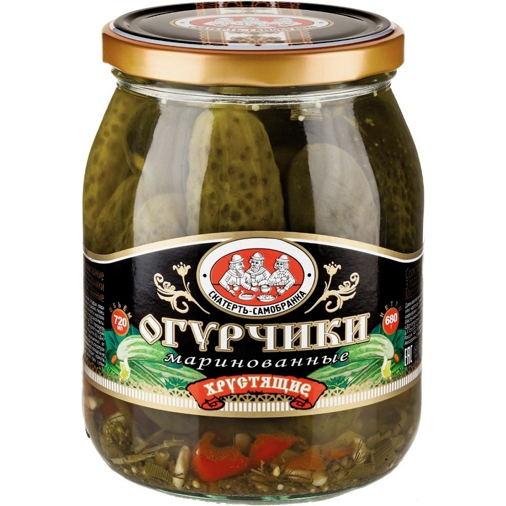 Огурчики С-С хрустящие с/б 1500мл Скатерть Самобранка