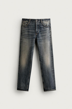 ZARA ДЖИНСЫ REGULAR FIT, СЕРО-СИНИЙ
