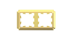 ATLASDESIGN ANTIQUE 2-постовая РАМКА, универсальная, ЗОЛОТО