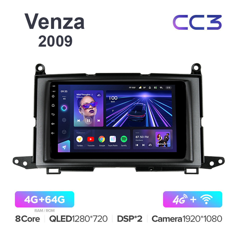Teyes CC3 9"для Toyota Venza 2009