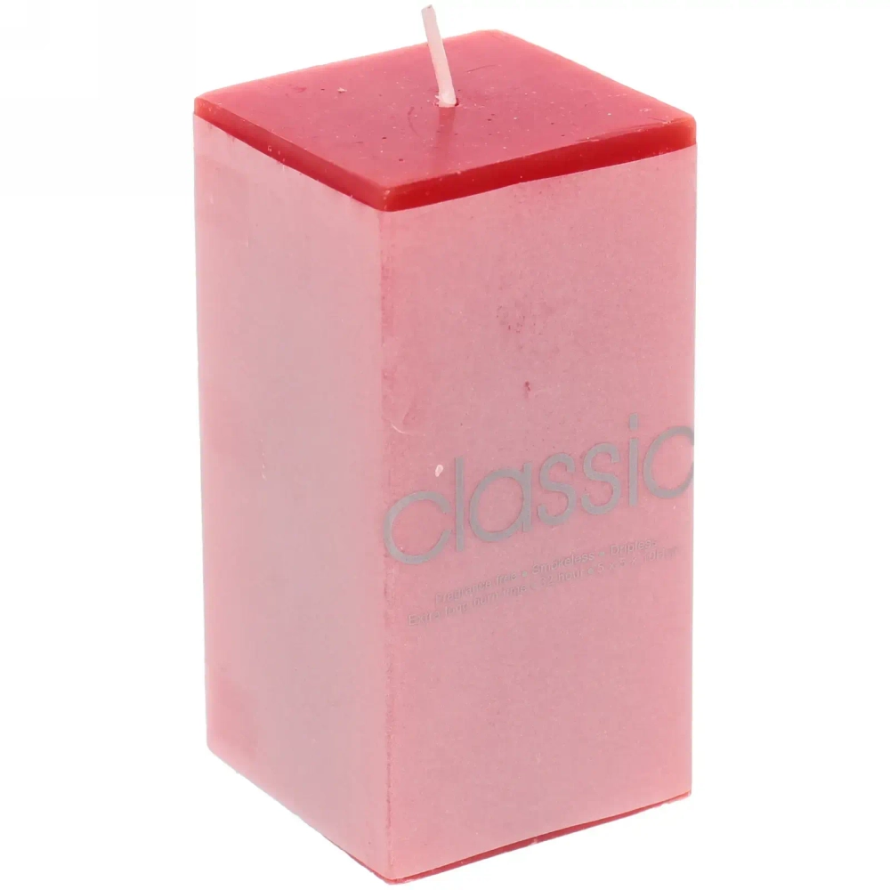 Свеча «Classic» 5*5*10см цвет красный ZD-143