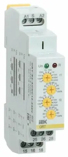 Реле циклическое ORT. 2 конт. 12-240 В AC/DC IEK  ORT-S2-ACDC12-240V