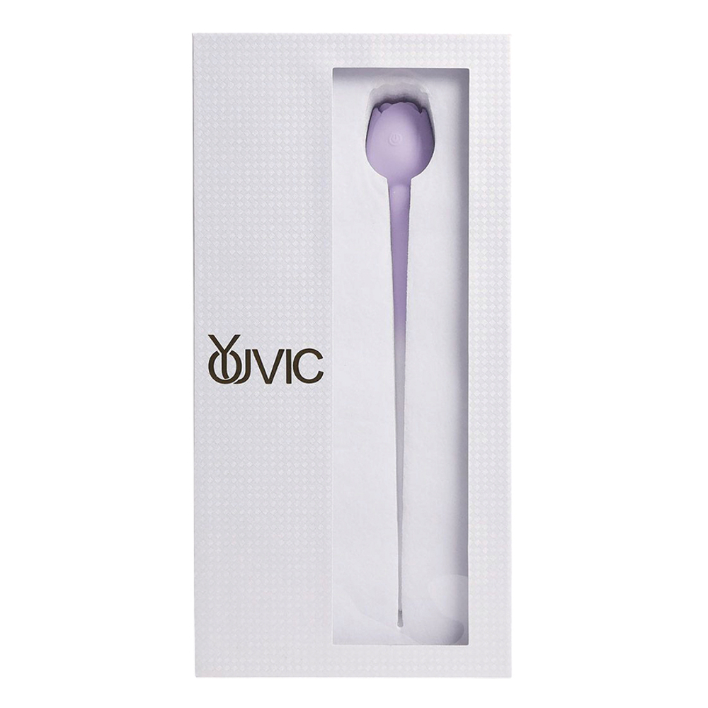 Фиолетовый клиторальный вибростимулятор в виде розы Youvic DF1025