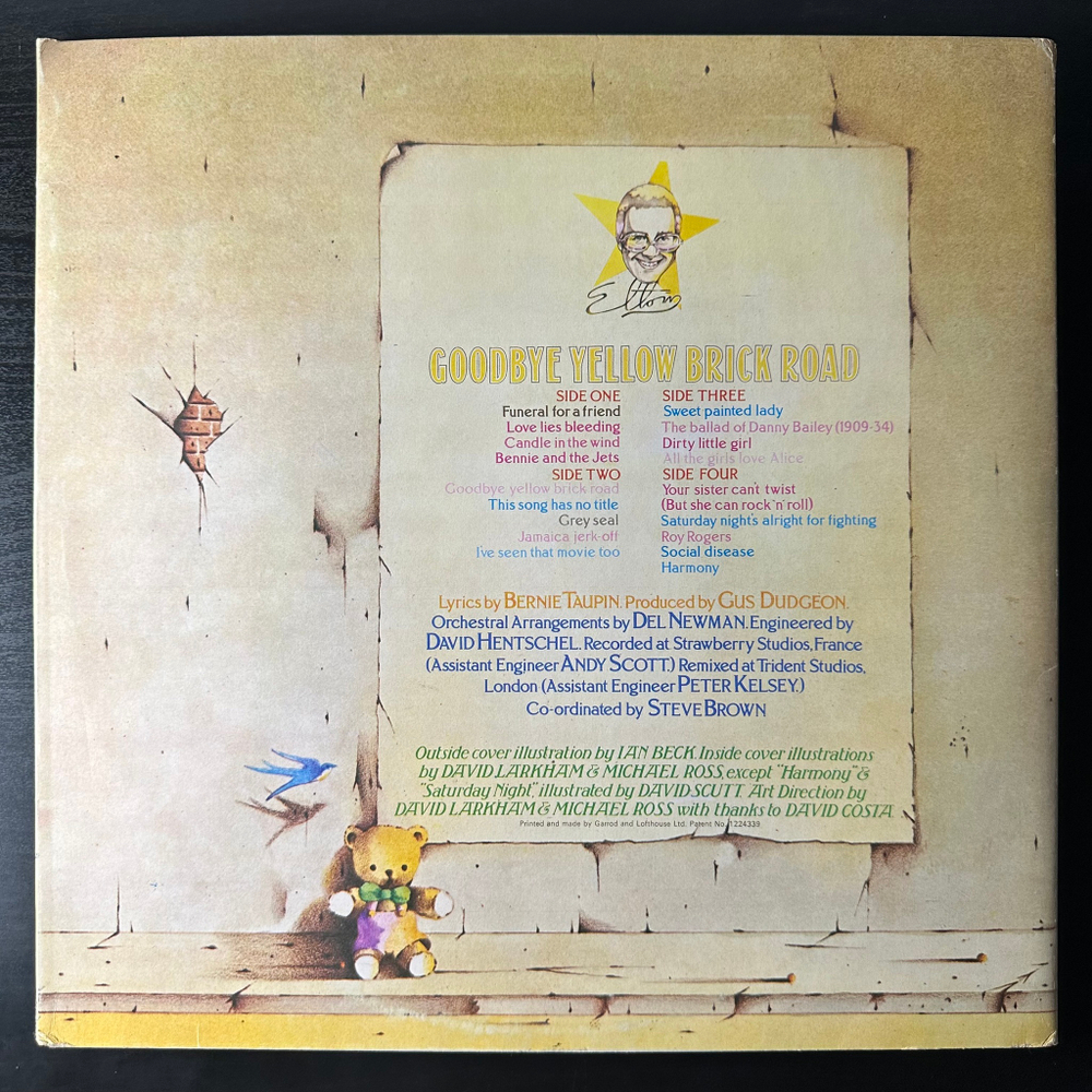 Elton John ‎– Goodbye Yellow Brick Road 2LP (Англия 1976г.)