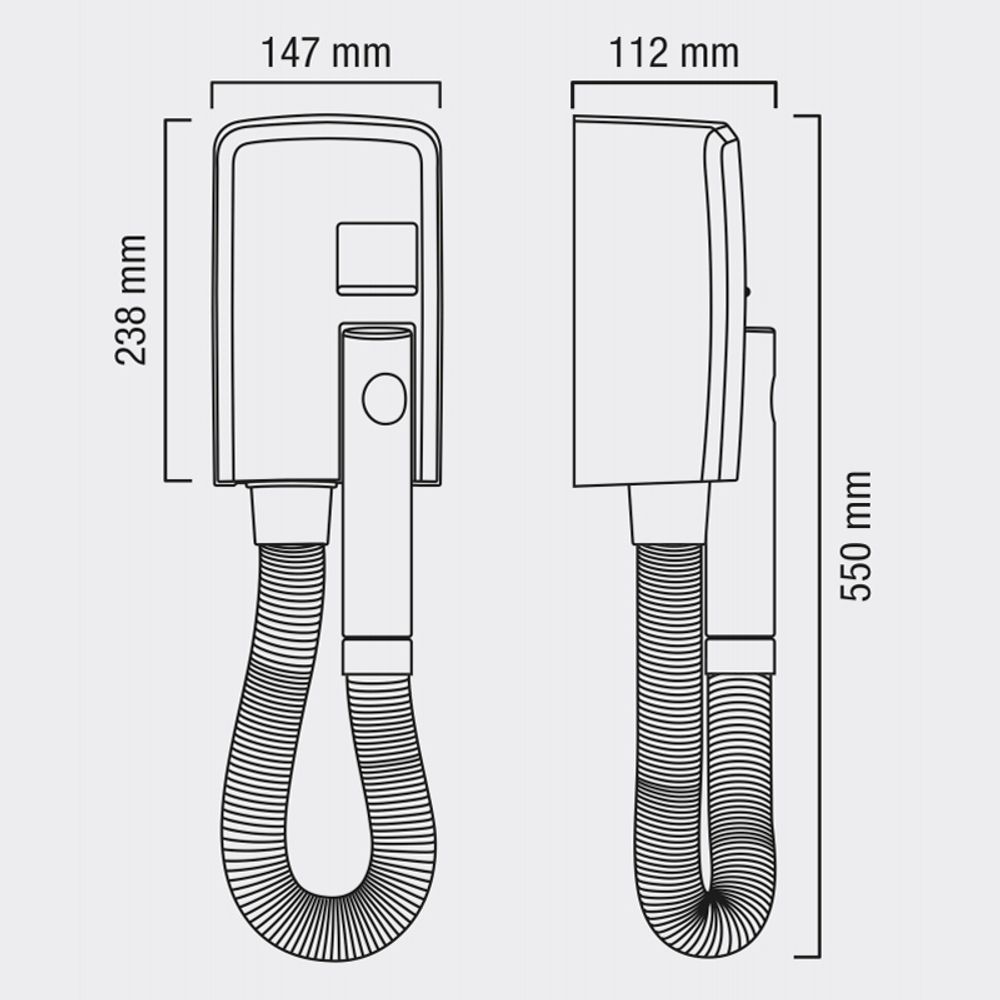 Настенный фен Valera Hotello Shaver - 1200Вт (832.01/RT) - 4