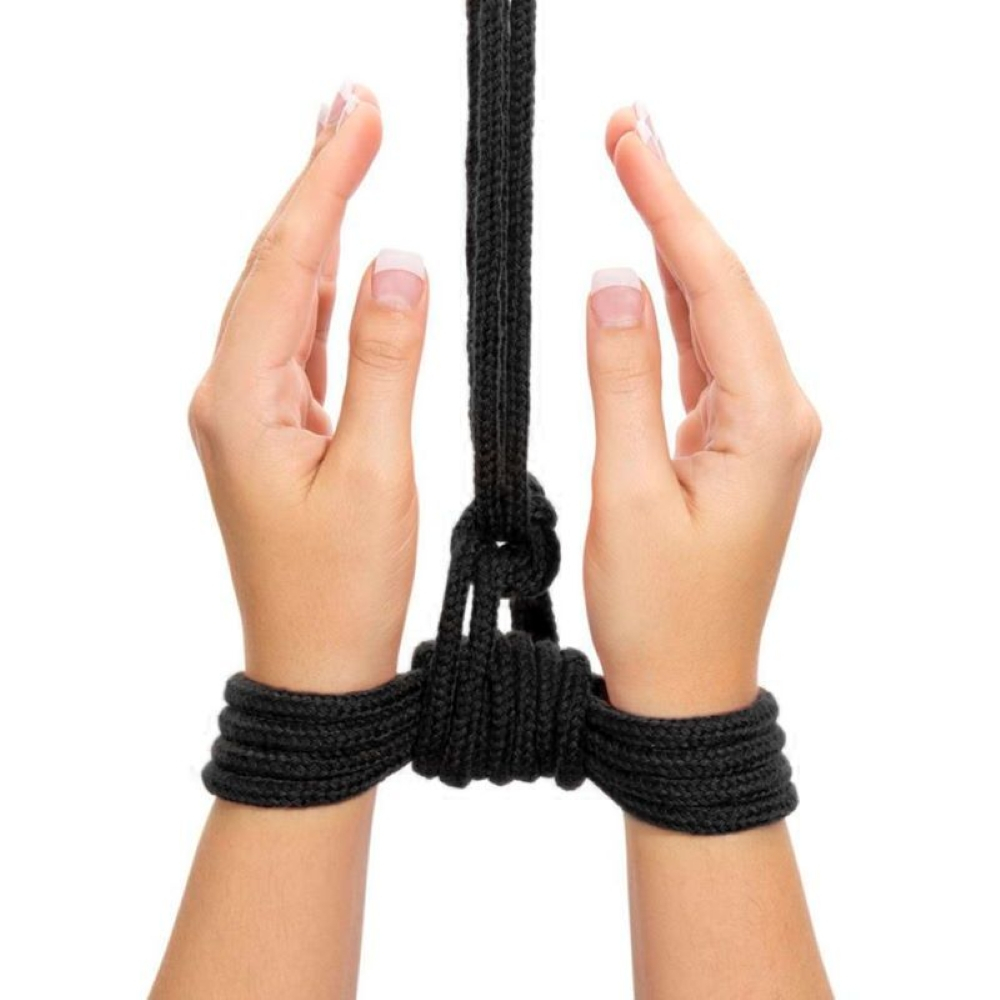 Хлопковая верёвка для бондажа и шибари "Fetish Bondage Rope", Lovetoy (черный)