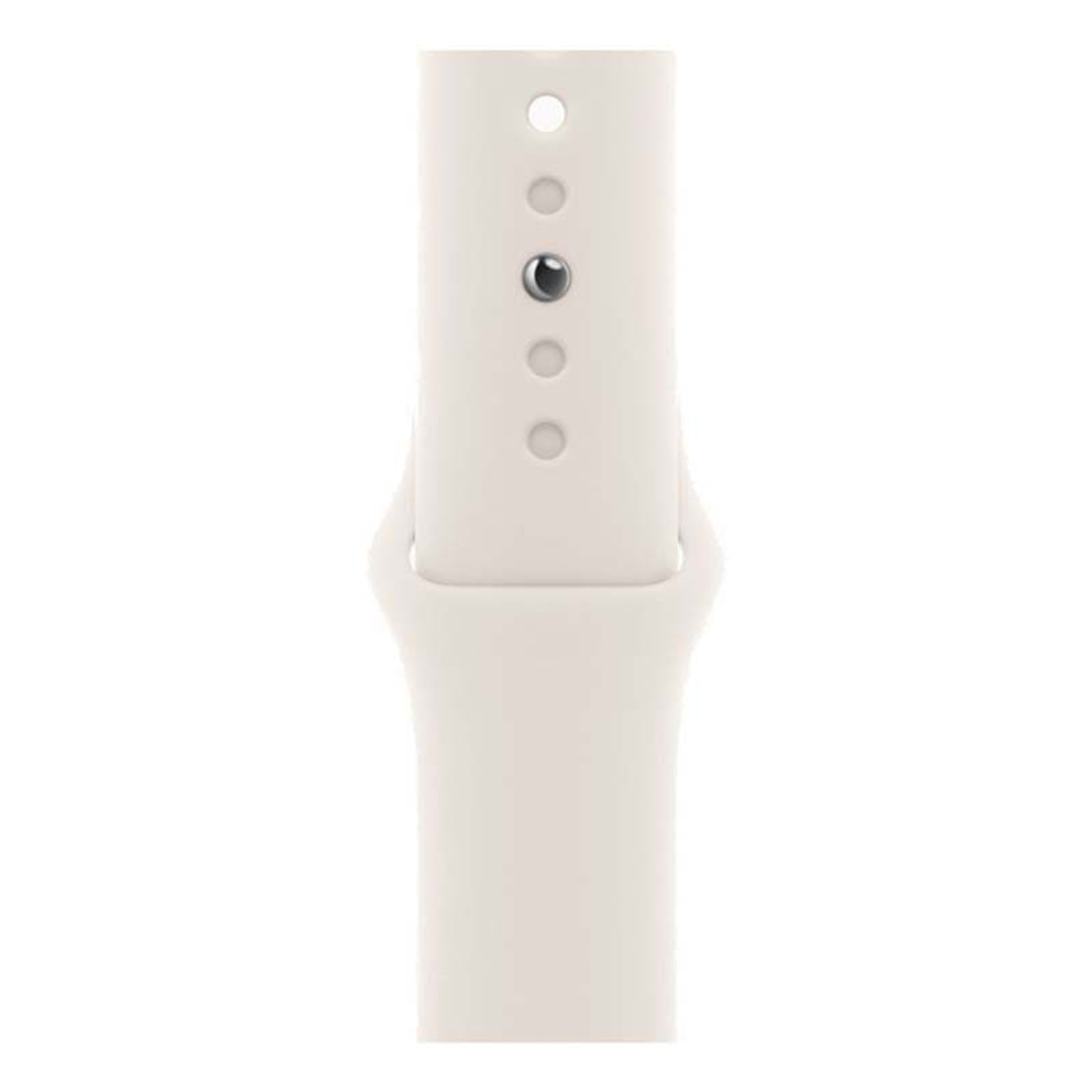 Apple Watch SE (2024), 44 мм корпус из алюминия цвета «Starlight», ремешок Sport Band размера S/M цвета «Starlight»