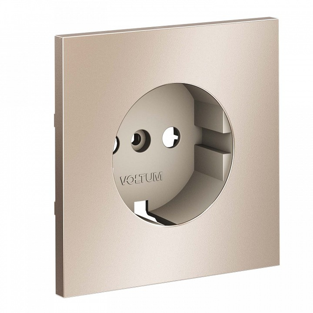 Накладка для розетки с заземлением Voltum S70 METAL VLSM000610