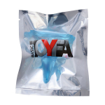 Голубая анальная втулка 6,5см с ограничителем Toyfa Basic 881304-6