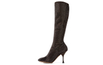 Bottega Veneta Dot BV Sparkle Suede Knee High Boots 9cm Women"s Brown