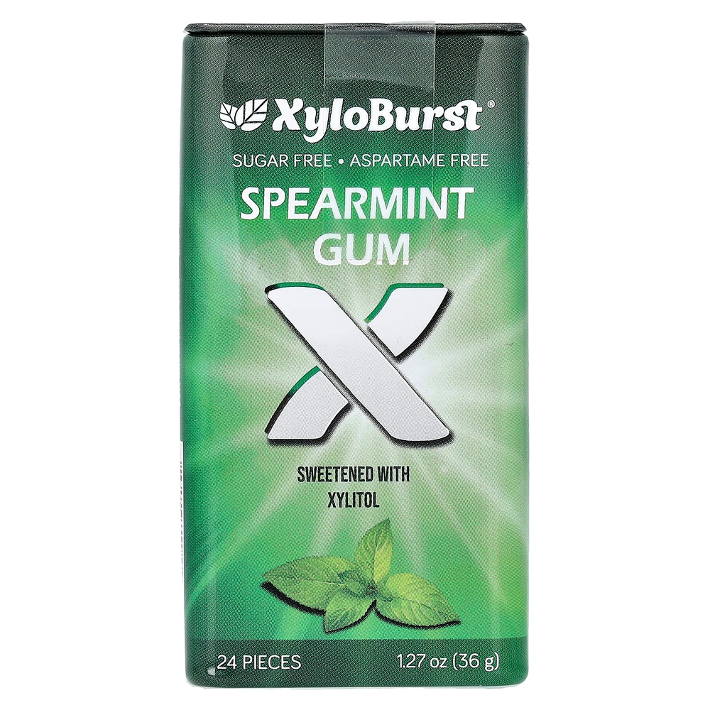 Xyloburst, ксилитоловая камедь, со вкусом мяты, 24 шт., 36 г (1,27 унции)