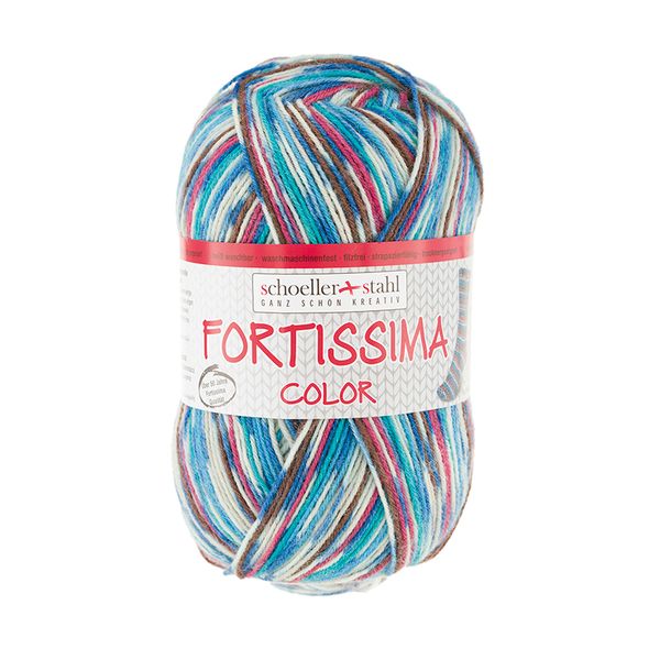 Пряжа Austermann (Аустерманн) Fortissima Socka 4-fach color / уп.5 мот. по 100 г, 420м, клуб