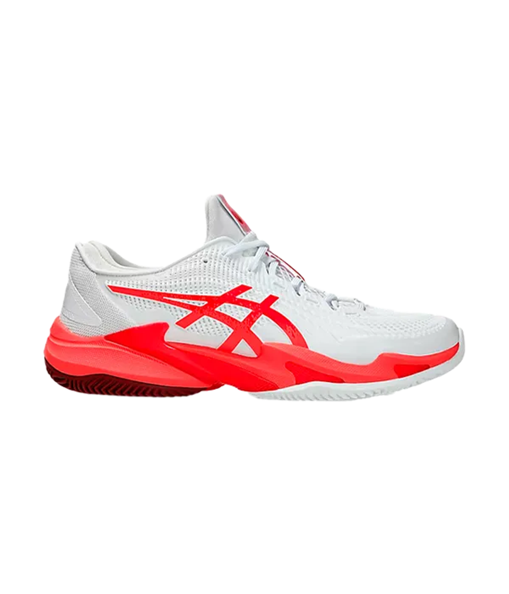Asics Court FF 3 Novak Clay Белый-Электрический Красный 2025 Кроссовки
