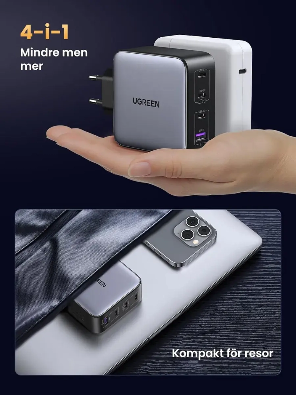 Мощная зарядка Угрин 100w Блок для ноутбука