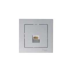ATLASDESIGN РОЗЕТКА компьютерная RJ45 кат. 5e, механизм, АЛЮМИНИЙ
