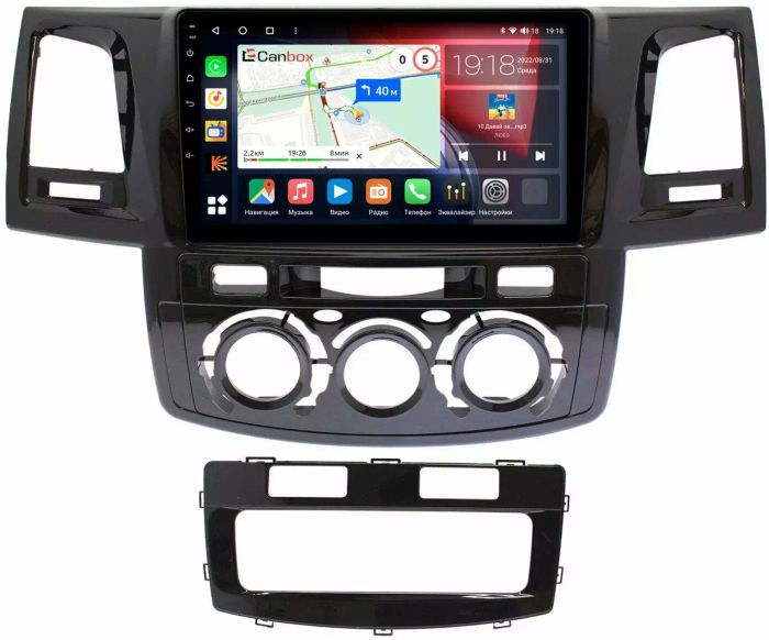 Магнитола для Toyota HiLux 2011-2015 - Canbox 9414 Qled, Android 10, Быстрая, SIM-слот