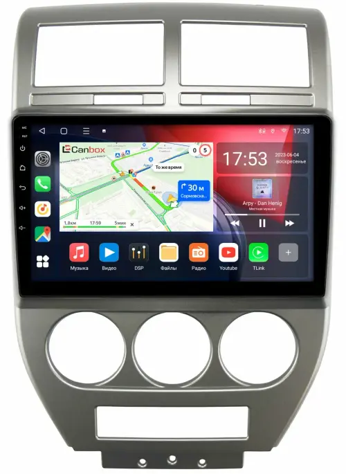Магнитола для Jeep Compass 2006-2010 - Canbox 10-328 Qled, Android 10, Быстрая, SIM-слот