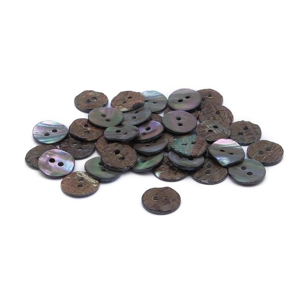 Пуговицы 2 прокола 18L=11 мм, ракушка (B-Grey (серый)), CN-S003A, 36 шт