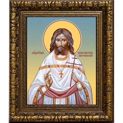 Константин Широкинский священномученик пресвитер. Икона на холсте.
