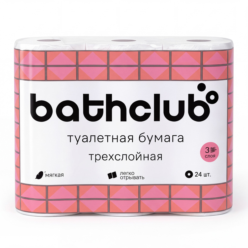 ТУАЛЕТНАЯ БУМАГА БАЧКЛАБ 3 СЛ. 24 РУЛ.\3 УП.