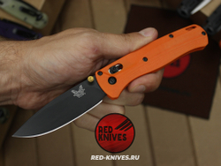 Нож Benchmade 535 Bugout G10 A+++ - оранж рук., черный клинок RK/Н54