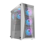 Корпус darkFlash DK352 PLUS, Без БП, EATX, белый, 4xARGB FAN, 2xUSB3, бок: закалённое стекло (DK352-PLUS-WH)