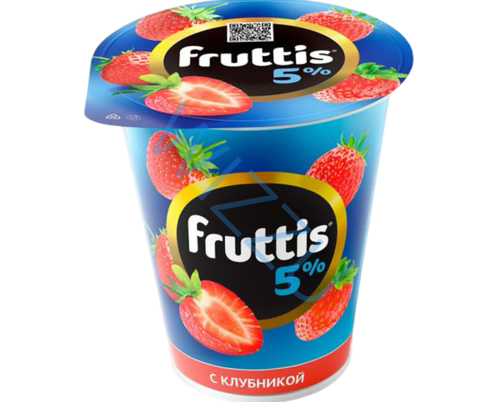 Йогурт Fruttis Cлив.лак Клубника 5% 290гр