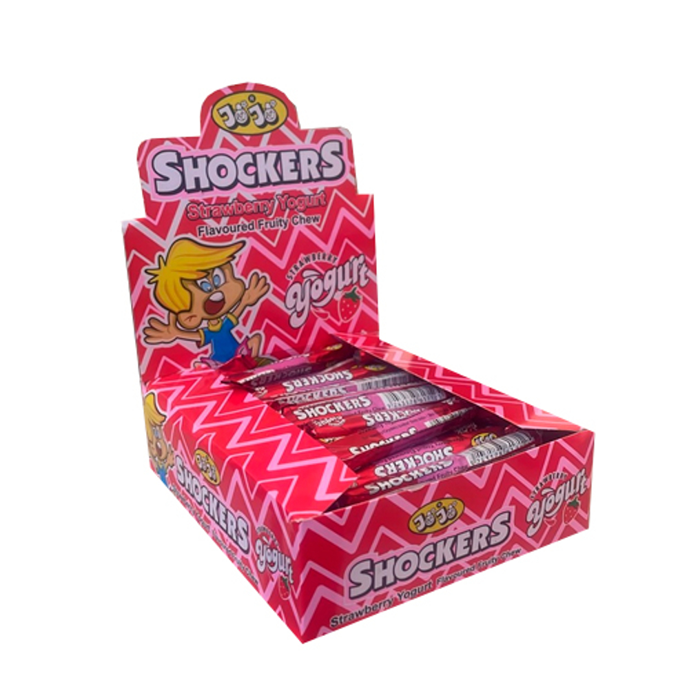 Жевательная конфета JoJo Mini Shocker chew strawberry yogurt 6гр*50шт