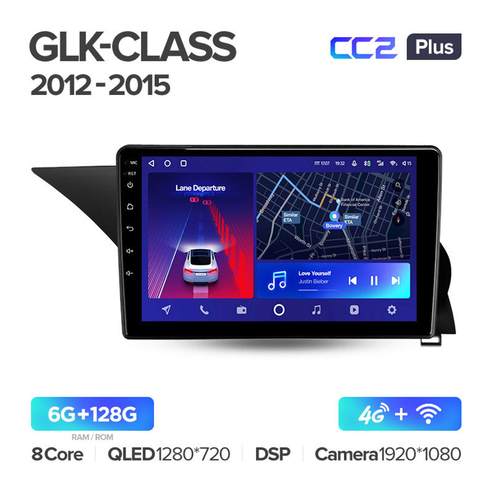 Teyes CC2 Plus 9"для Mercedes Benz GLK-Class 2012-2015