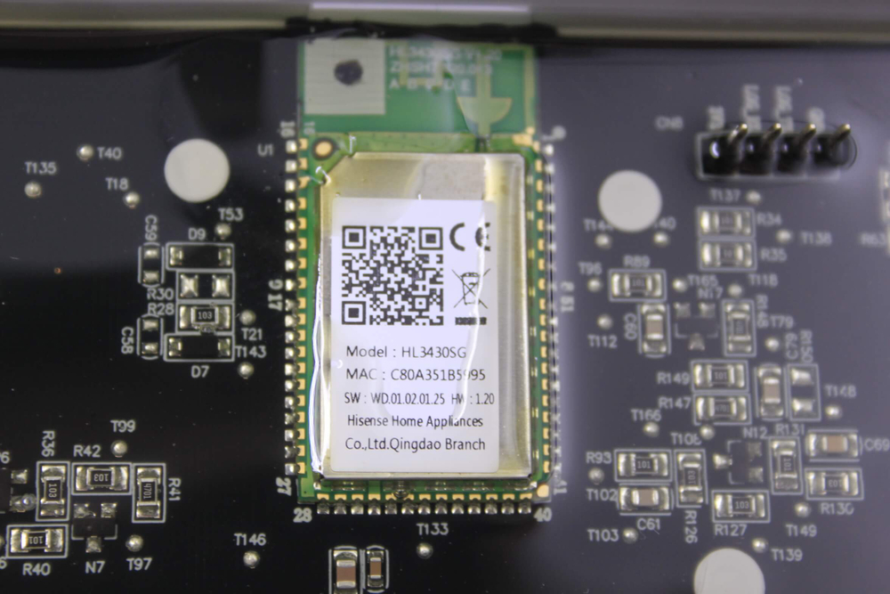 Модуль индикации стиральной машины Hisense WF5I8043BWF в сборе с пластиком