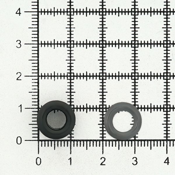 Люверсы металл ⌀6.0 мм (внутр.), h=6.42 мм, внешн. ⌀11.9 мм, №4, сталь, оксид, 100 шт, New Star