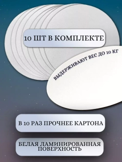 Подложка для торта кондитерская усиленная 30 см 10 шт