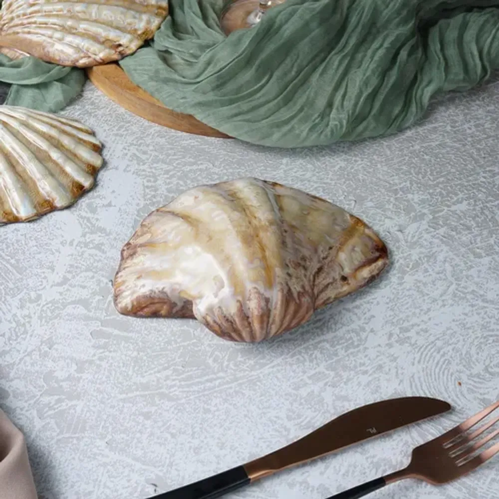 Блюдо для подачи 20*14,5 см h6 см 150 мл емкость для закусок Pearl Shell Frutti di Mare P.L. [1]