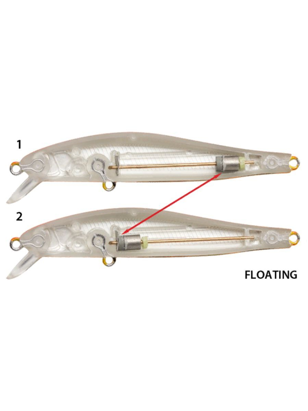 Воблер для рыбалки ZIPBAITS Rigge ZB-R-70F, 70мм, 4.7гр., заглубление 0.5-1.0м., цвет 100M, плавающий