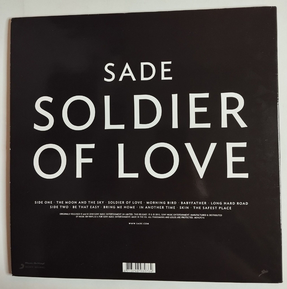 Винтажная виниловая пластинка LP Sade Soldier Of Love (Europe 2010)