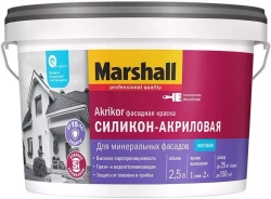 Краска фасадная силикон-акриловая Marshall Akrikor матовая база BC