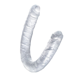 Прозрачный двухсторонний фаллоимитатор 40см ToyFa Basic Double Dildo 882022