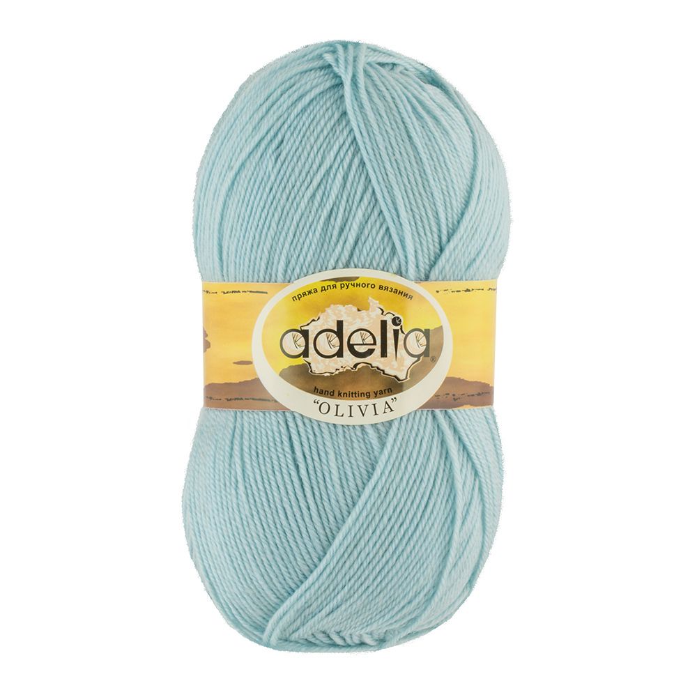 Пряжа Adelia Olivia / уп.5 мот. по 100г, 250м, 26 св.голубой Пряжа Adelia Olivia / уп.5 мот. по 100г, 250м, 26 св.голубой