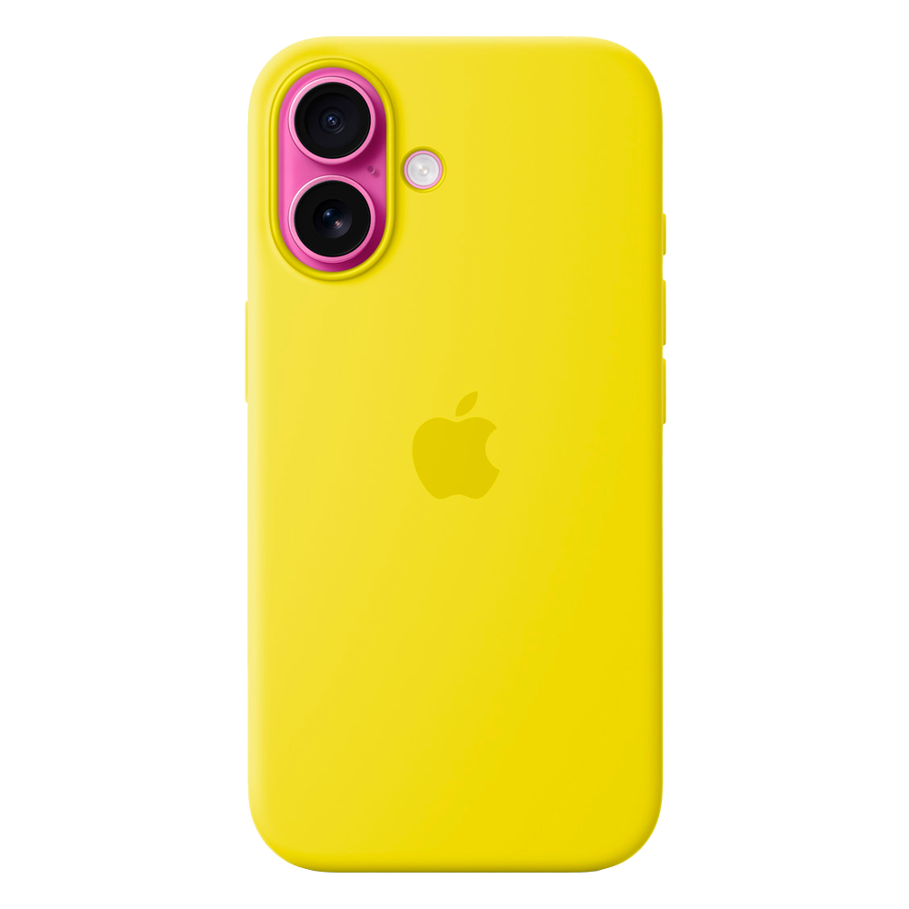 Силиконовый чехол с поддержкой MagSafe Apple Silicone Case для iPhone 16, Star Fruit (Желтый)