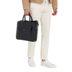 Tommy Hilfiger Leather Shoulder Bag, Crossbody Bag, Handbag, Laptop Bag Men"s Black