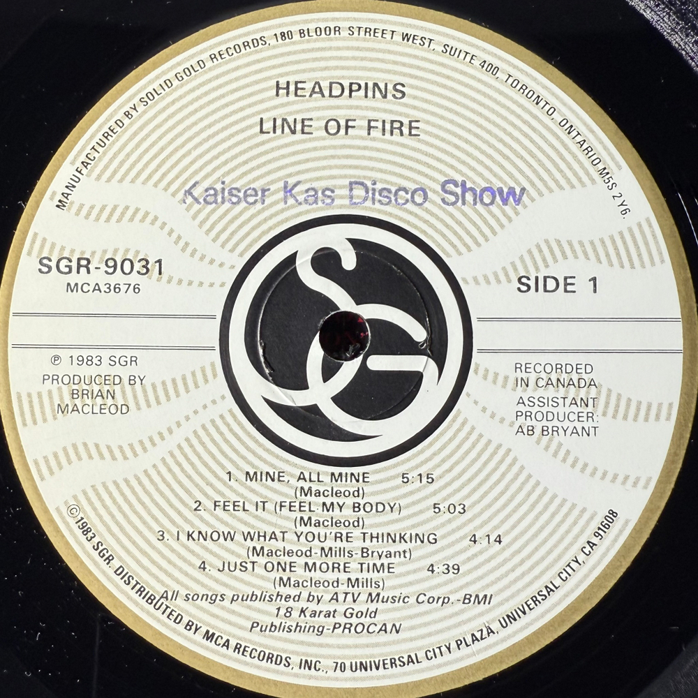 Headpins ‎– Line Of Fire (США 1983г.)