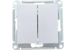 Выключатель Systeme Electric ATLASDESIGN 2-клавишный алюминий 36439
