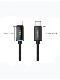 Type-C провод 240W с быстрой зарядкой для Xiaomi, Samsung