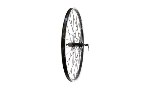 Колесо заднее 26" ALEXRIMS двойной обод пистон. черный, втулка: NOVATEC ал. ДИСК касс. 8-10 ск. эксц. промподш. черный, черный спица