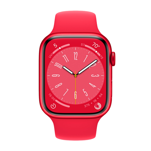 Умные часы Apple Watch Series 8 GPS, 45mm, Aluminium Case with Sport Band, Red (Красный)