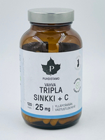 Тройной Цинк + витамин C Puhdistamo Tripla Sinkki+С, 120 капсул (из Финляндии)
