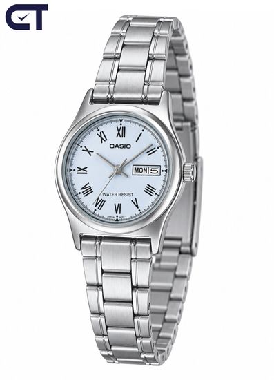 CASIO LTP-V006D-2B CASIO Collection женские наручные часы — синий циферблат, день недели и дата