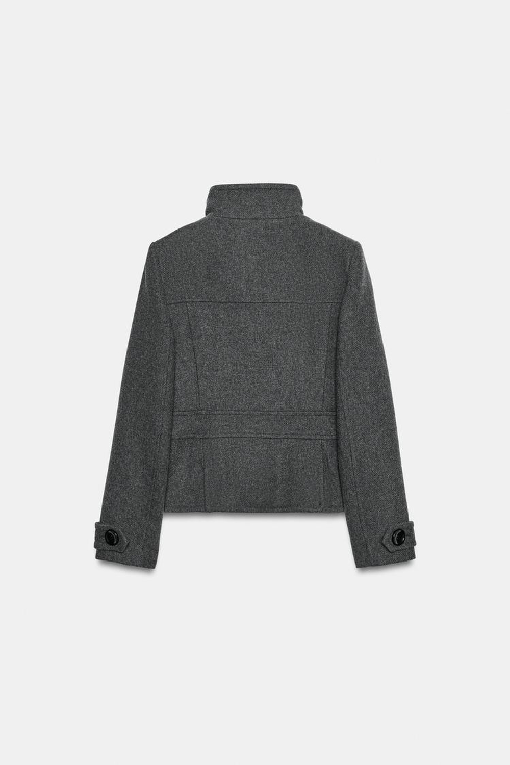 ZARA ШЕРСТЯНОЕ ПАЛЬТО, СЕРЫЙ