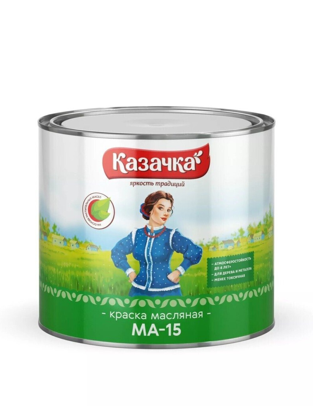 Краска Казачка МА-15, серая, 1,9 кг